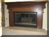 wood fireplace